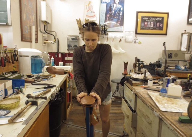 Putting on the soles