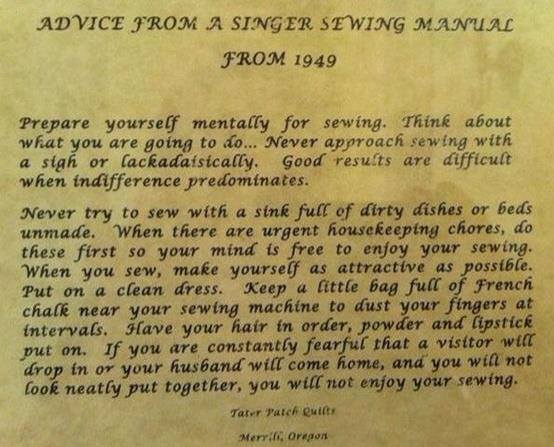Advice from a Singer manual